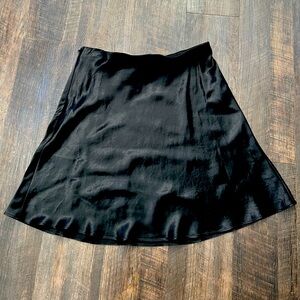Nice Black Satin Mini Skirt